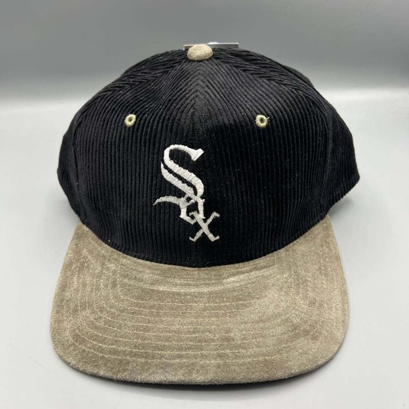 Vintage Chicago White Sox Hat Men Corduroy‎ Twins Enterprise Strap Back Cap New
